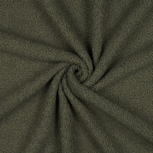 Teddystoff Doppelseitig Uni - gurkengrün