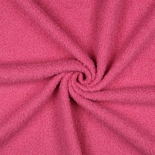 Teddystoff Doppelseitig Uni - pink