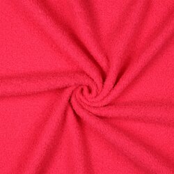 Teddystoff Doppelseitig Uni - neonkoralle