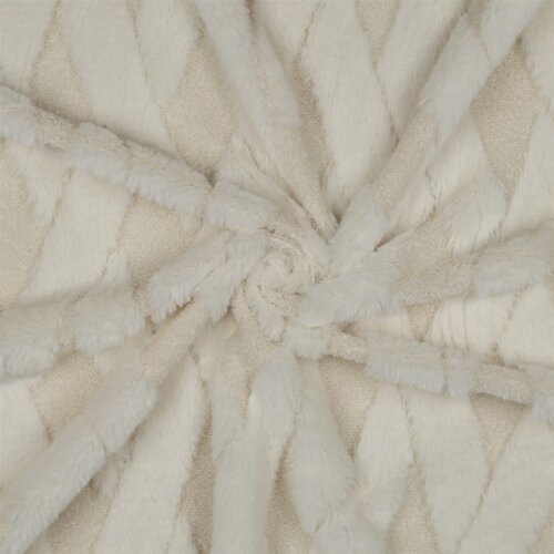 Teddystoff geflochtene Rauten - creme