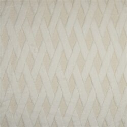 Teddystoff geflochtene Rauten - creme