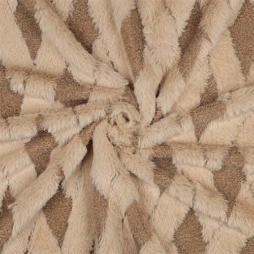 Teddystoff geflochtene Rauten - milchkaffee