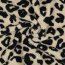 Teddystoff Leopunkte - creme/schwarz