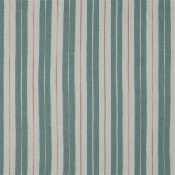 Musselin Gestreift - creme/grün