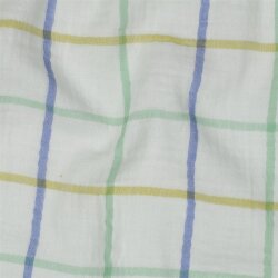 Musselin Kariert - grün