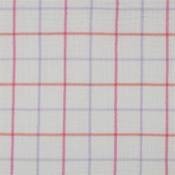 Musselin Kariert - helllavendel