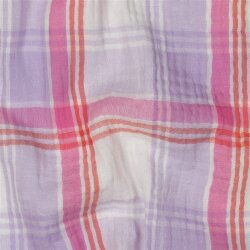 Musselin XL Kariert - helllavendel