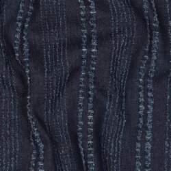 Jeansstoff Fransenstreifen - dunkelblau