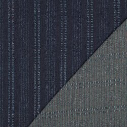 Jeansstoff Fransenstreifen - dunkelblau