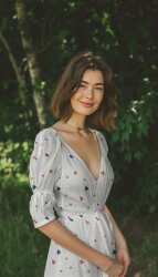 Baumwollvoile Bestickt bunte Blumen - steinrot