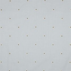 Baumwollvoile Bestickt Lurex Gänseblümchen - weiß