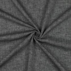 Leinen Fischgrätmuster - schwarz