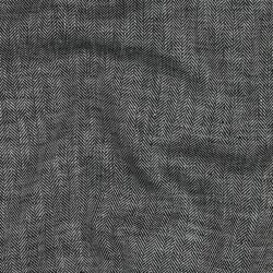 Leinen Fischgrätmuster - schwarz