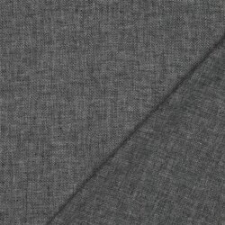 Leinen Fischgrätmuster - schwarz