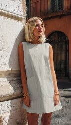 Leinen Jacquard Streifen - beige