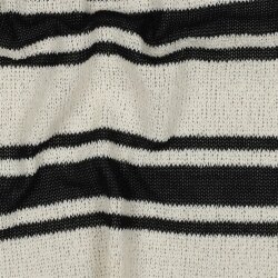 Jacquard Strickstoff Streifen - schwarz