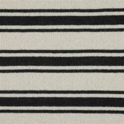 Jacquard Strickstoff Streifen - schwarz
