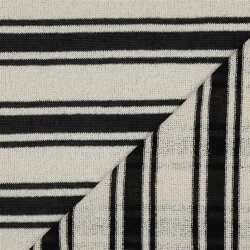 Jacquard Strickstoff Streifen - schwarz