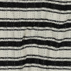 Jacquard Strickstoff Gestreift - schwarz