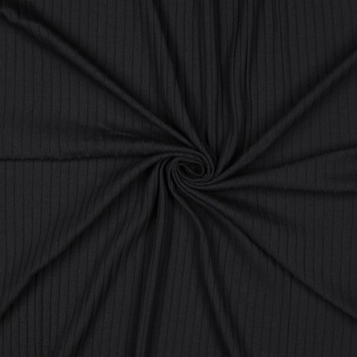 Rippenjersey BIG - schwarz