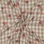 Musselin Kariert Bestickt Blumen - beige
