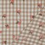 Musselin Kariert Bestickt Blumen - beige