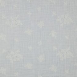 Musselin Bestickt Blumen - weiß
