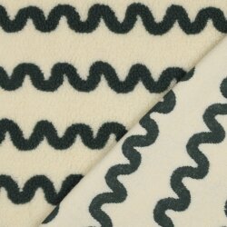 Teddystoff Wellen - creme/oliv