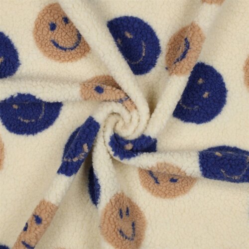 Teddystoff HAPPY FACES - ECRU