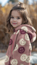 Teddystoff HAPPY FACES - MAUVE