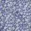 Viskose 100% weiße Blümchen - jeansblau