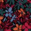 Viskose 100% bunte Blumen - schwarz