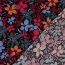 Viskose 100% bunte Blumen - schwarz