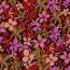 Viskose 100% bunte Blumen - aubergine
