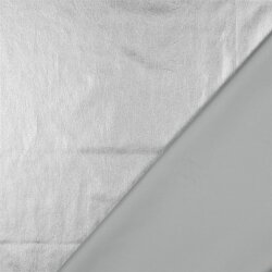 Baumwollstoff Metallic - silber