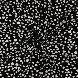 Viskose Lenzing 100% EcoVera™ Herzregen - schwarz