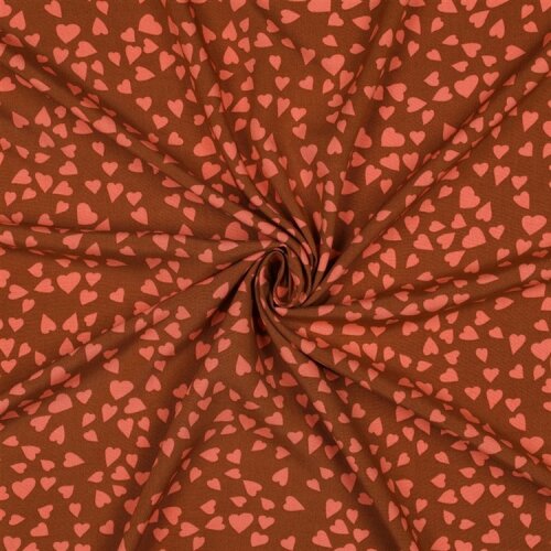 Viskose Lenzing 100% EcoVera™ Herzregen - karamell