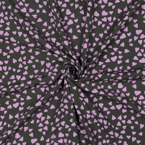 Viskose Lenzing 100% EcoVera™ Herzregen - dunkeloliv