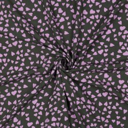 Viskose Lenzing 100% EcoVera™ Herzregen - dunkeloliv