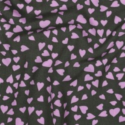 Viskose Lenzing 100% EcoVera™ Herzregen - dunkeloliv