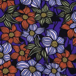 Viskose Lenzing 100% EcoVera™ bunte Blumen -...