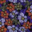 Viskose Lenzing 100% EcoVera™ bunte Blumen - kobaltblau