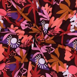 Viskose Lenzing 100% EcoVera™ Abstrakte Blumen -...