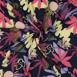 Viskose Lenzing 100% EcoVera™ Abstrakte Blumen -...