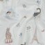 Baumwollpopeline Digital Katzen in Paris - weiß