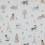 Baumwollpopeline Digital Katzen in Paris - weiß