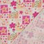 Baumwollpopeline Digital Blumenpatchwork - aprikose