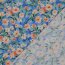 Viskose 100% Digital Blumen - himmelblau