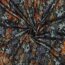 Viskosesatin Digital Blumen - schwarz