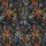 Viskosesatin Digital Blumen - schwarz